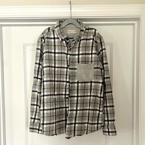 Boys plaid button down shirt by Zara